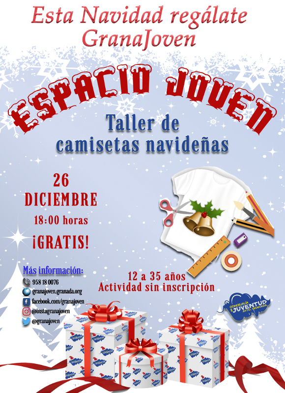 NAVIDAD EN EL ESPACIO JOVEN. Taller de Camisetas